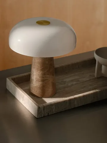 Glossy bordslampa - Beige, mini, 24 cm - Design For The People
