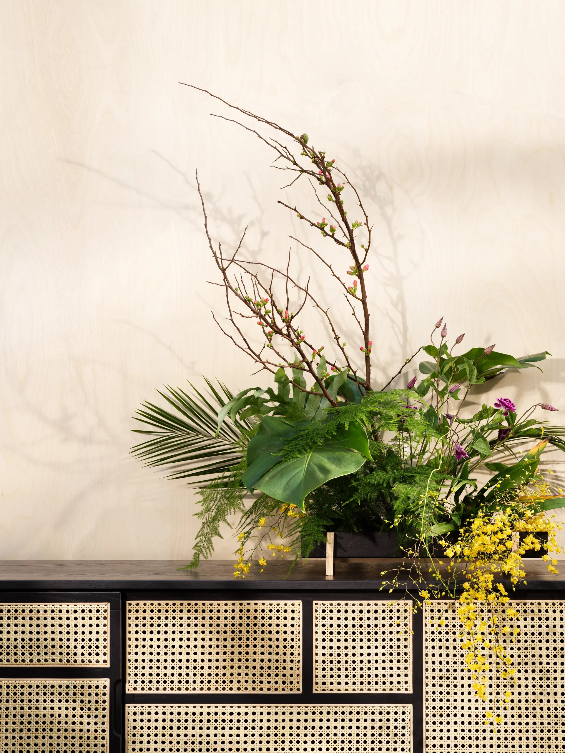 Air sideboard low, svart, rotting Design House Stockholm