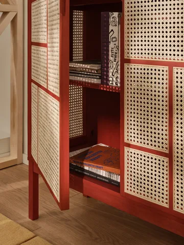 Air sideboard - Red, 120x110 cm, med ben - Design House Stockholm
