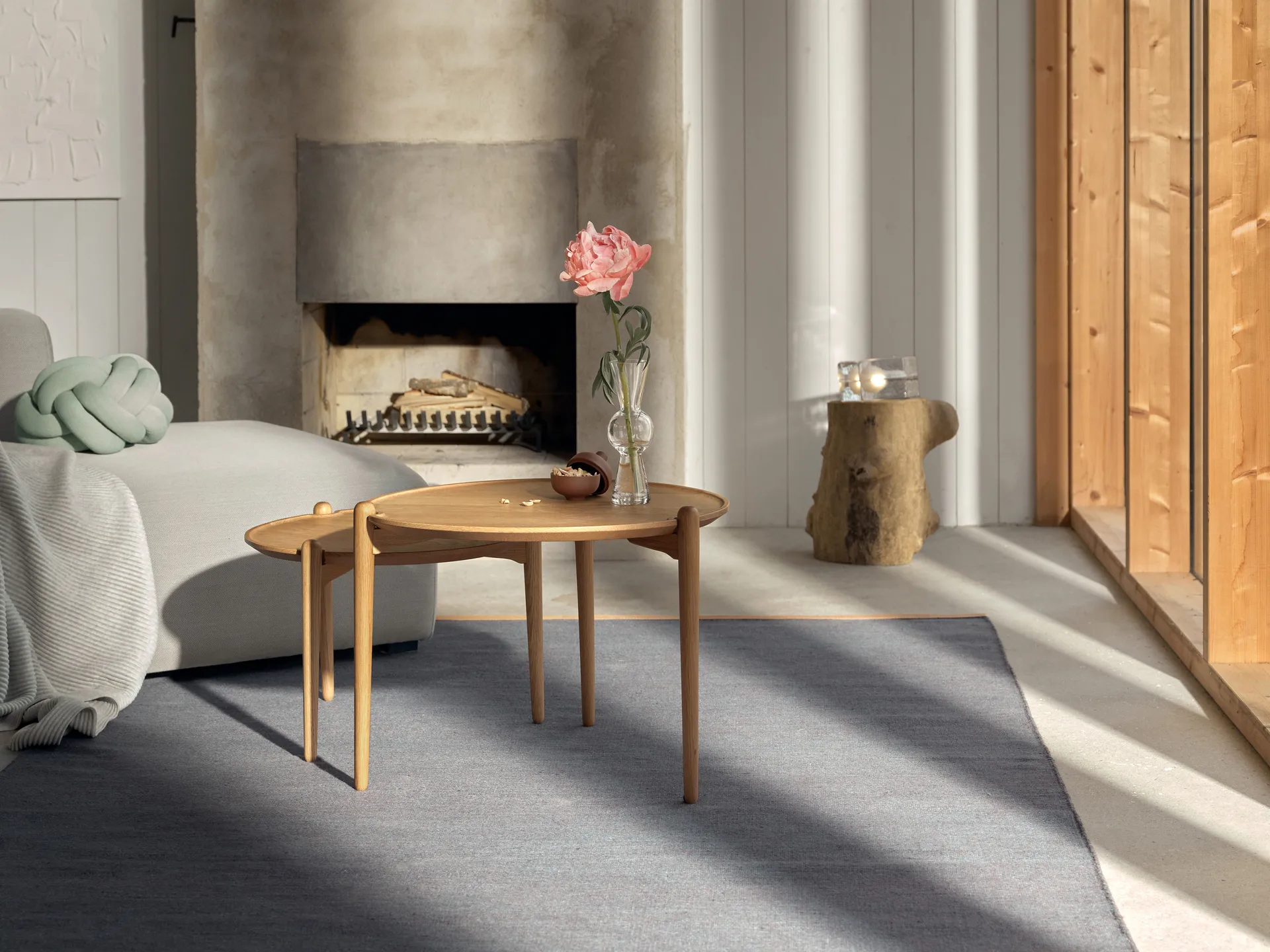 Aria soffbord, Ek, Ø50x37 cm Design House Stockholm