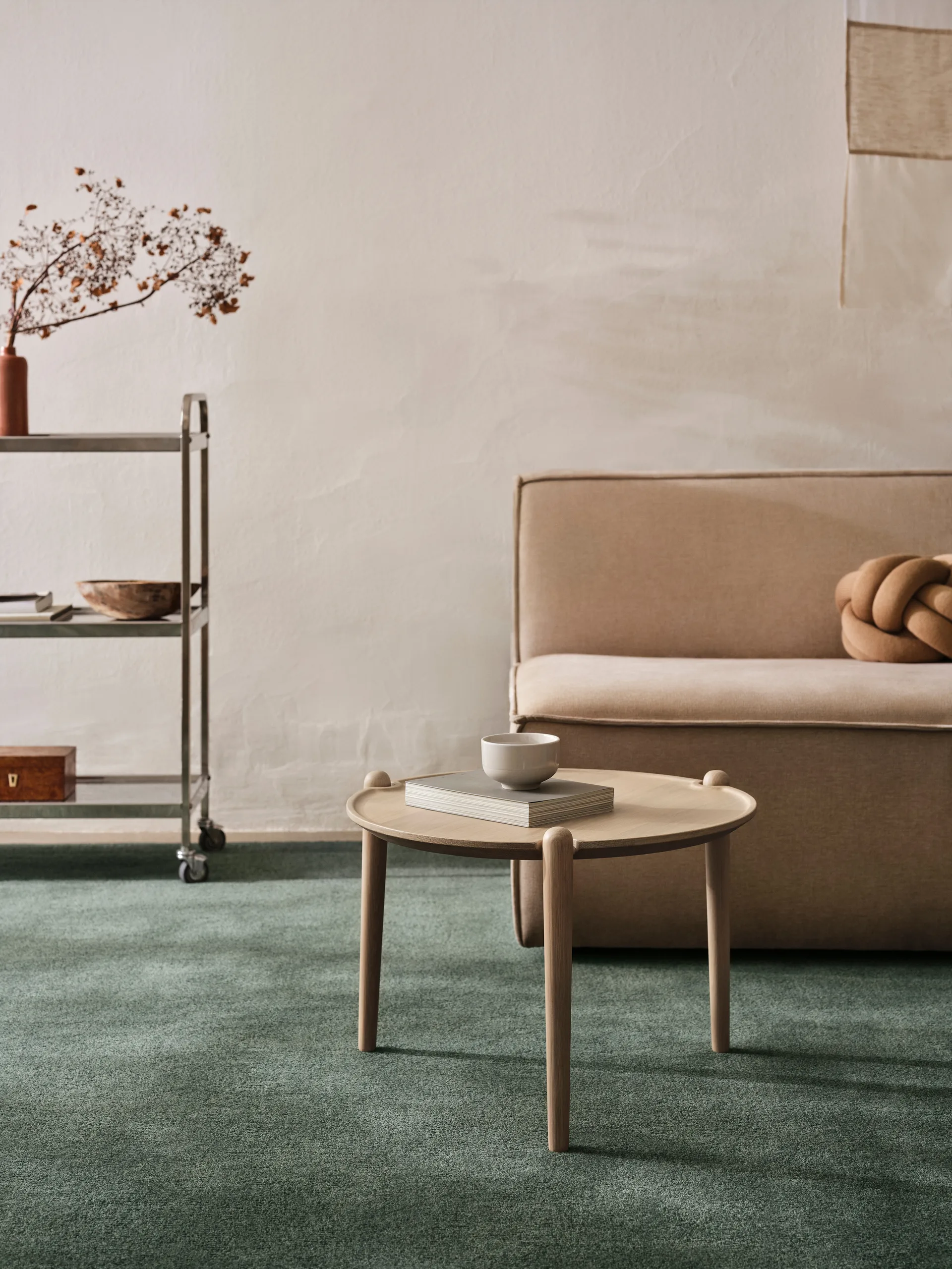 Aria soffbord, Light oak, Ø50x37 cm Design House Stockholm