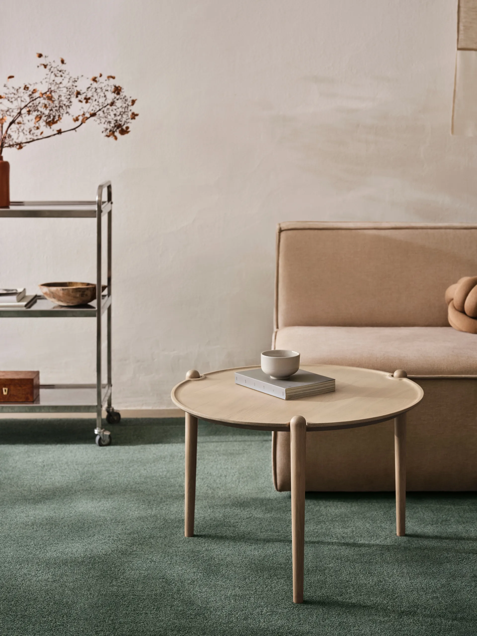 Aria soffbord, Light oak, Ø60x46 cm Design House Stockholm