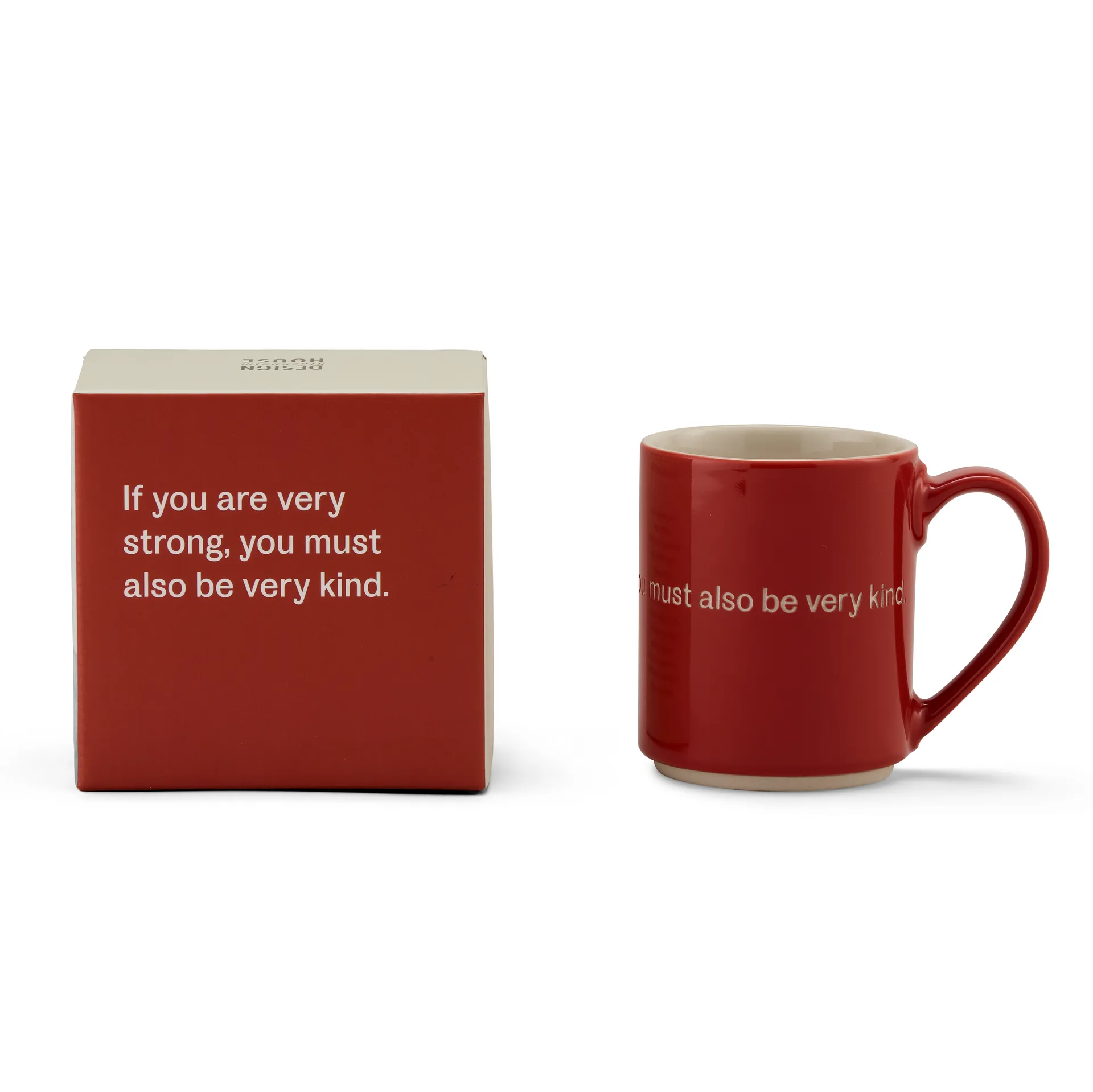 Astrid Lindgren mugg, den som är väldigt stark, engelsk text Design House Stockholm