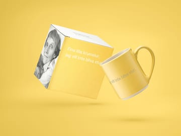 Astrid Lindgren mugg, fina lilla krumelur - Svenskt text - Design House Stockholm
