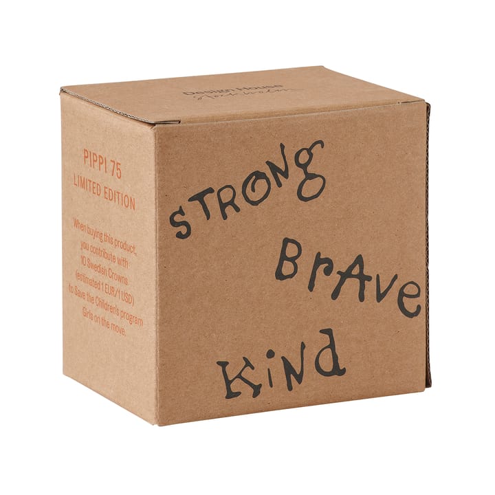 Astrid Lindgren Pippi jubileumsmugg 35 cl, Strong Kind Brave Design House Stockholm