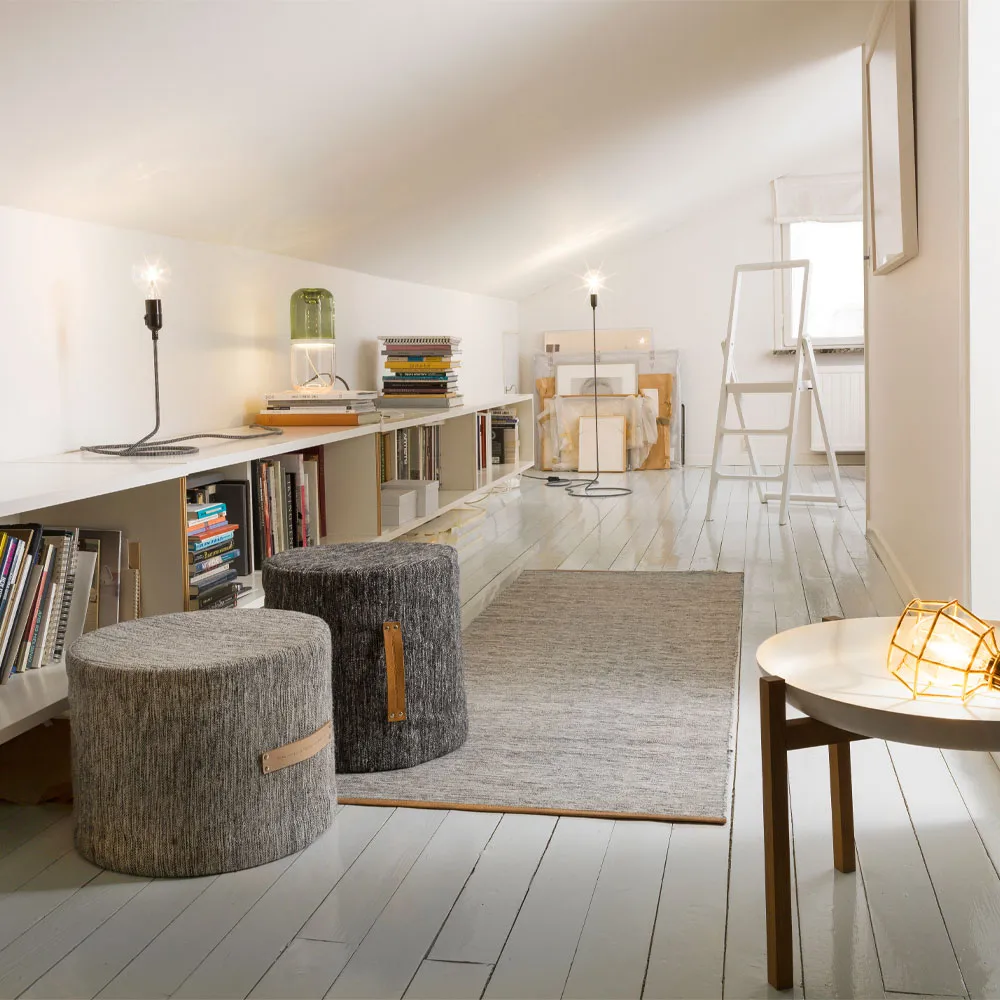 Björk matta grön-offwhite, 80x250 cm Design House Stockholm