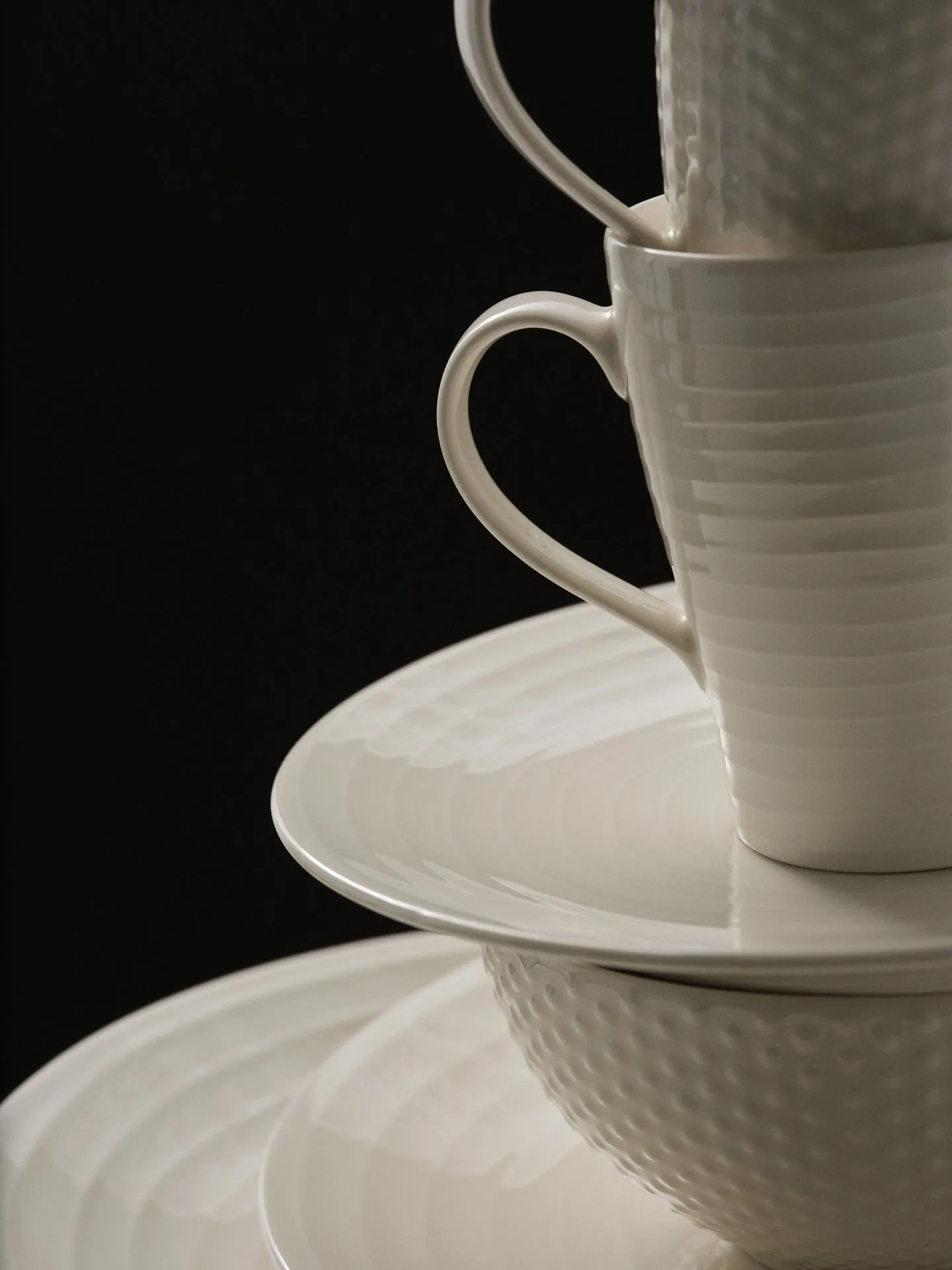 Blond skål liten 30 cl, dot vit Design House Stockholm