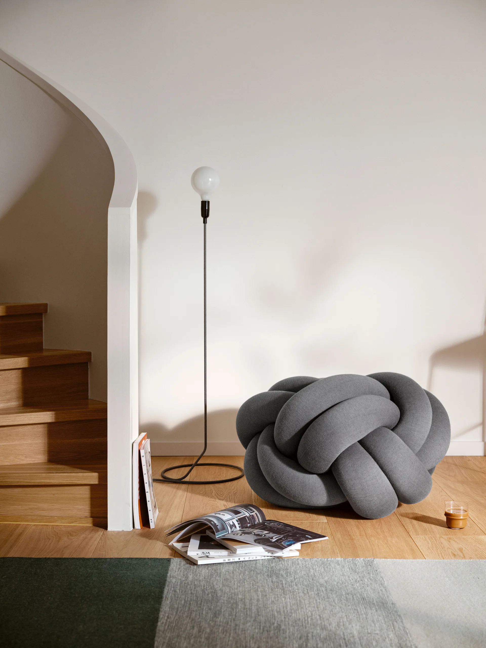 Knot kudde XL, Grey Design House Stockholm