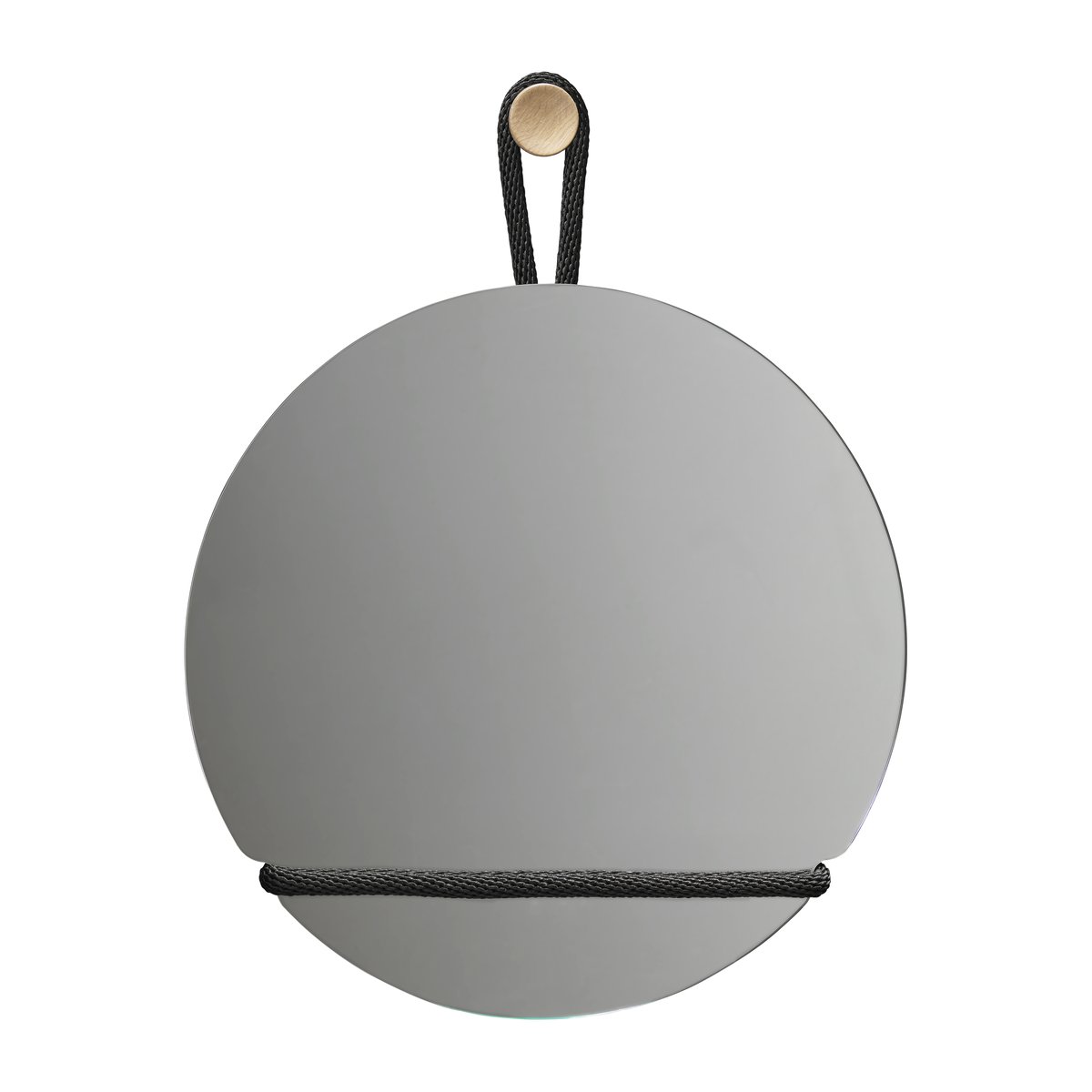 Design House Stockholm Lasso spegel rund Klar-svart