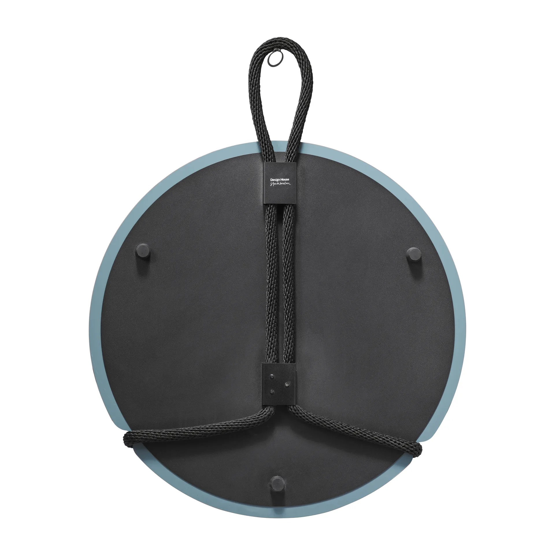 Lasso spegel rund, Klar-svart Design House Stockholm