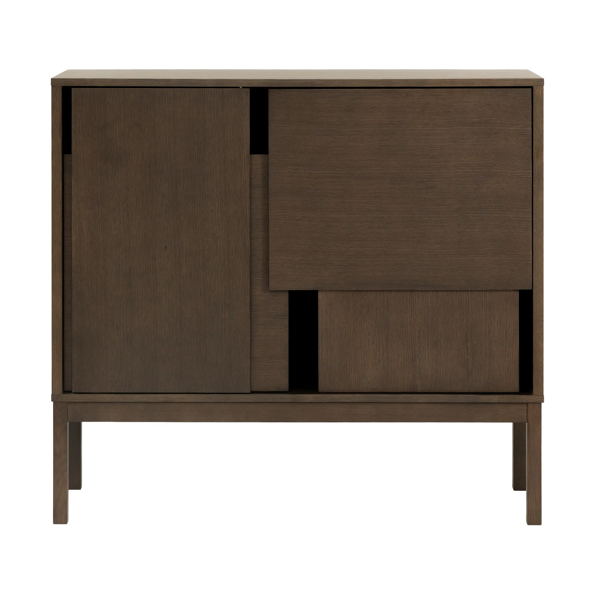 Layer sideboard, Mörk ek, 120x110, med ben Design House Stockholm