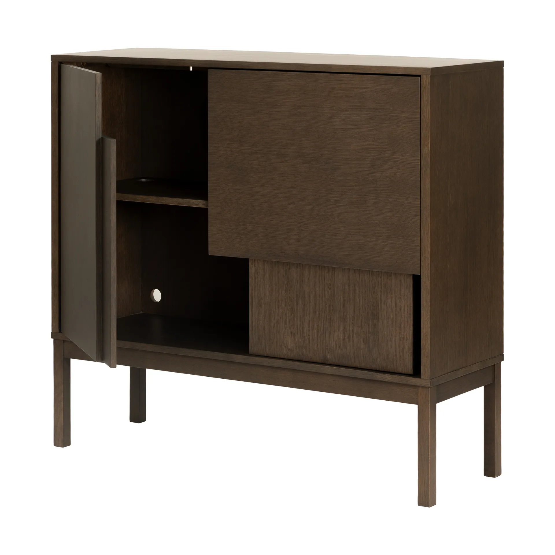 Layer sideboard, Mörk ek, 120x110, med ben Design House Stockholm