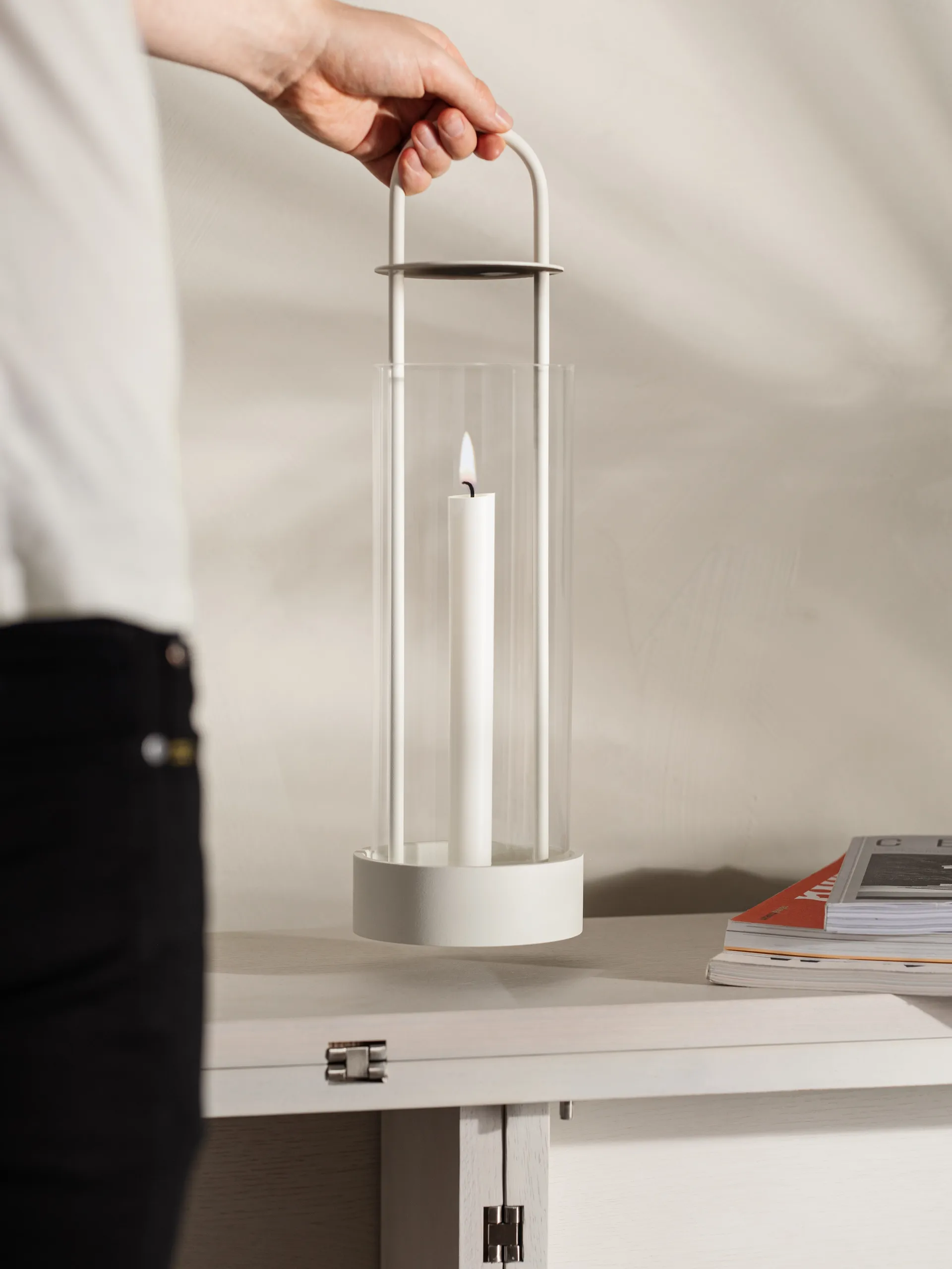 Lotus hurricane lantern, vit Design House Stockholm