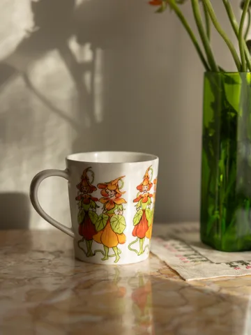 Nasturtium mugg med handtag 40 cl - White - Design House Stockholm