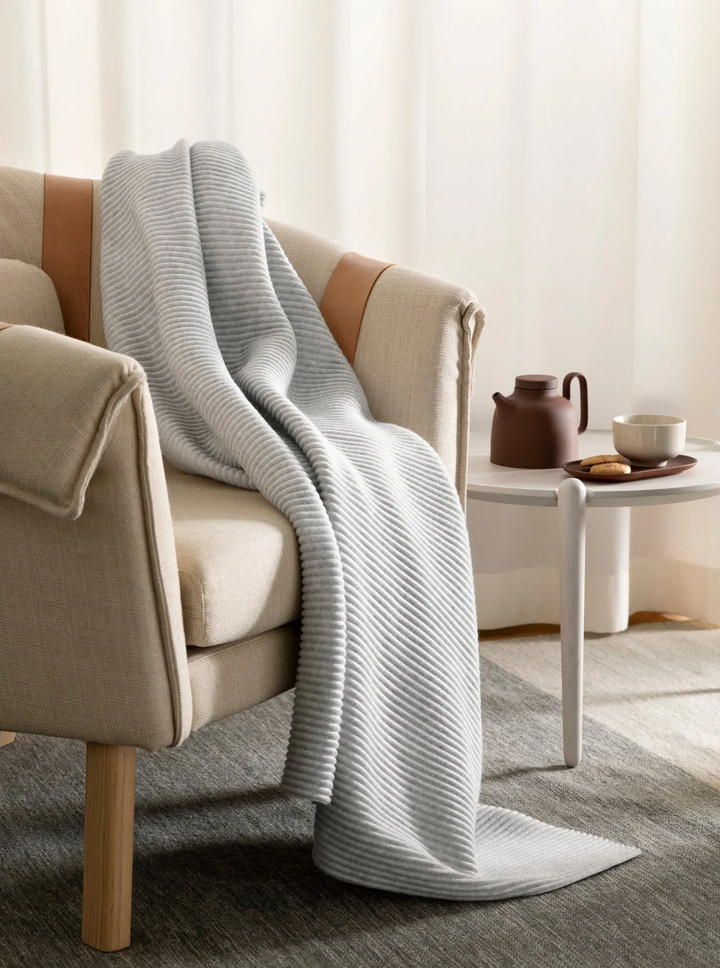 Pleece filt 140x170 cm, Ljusgrå Design House Stockholm