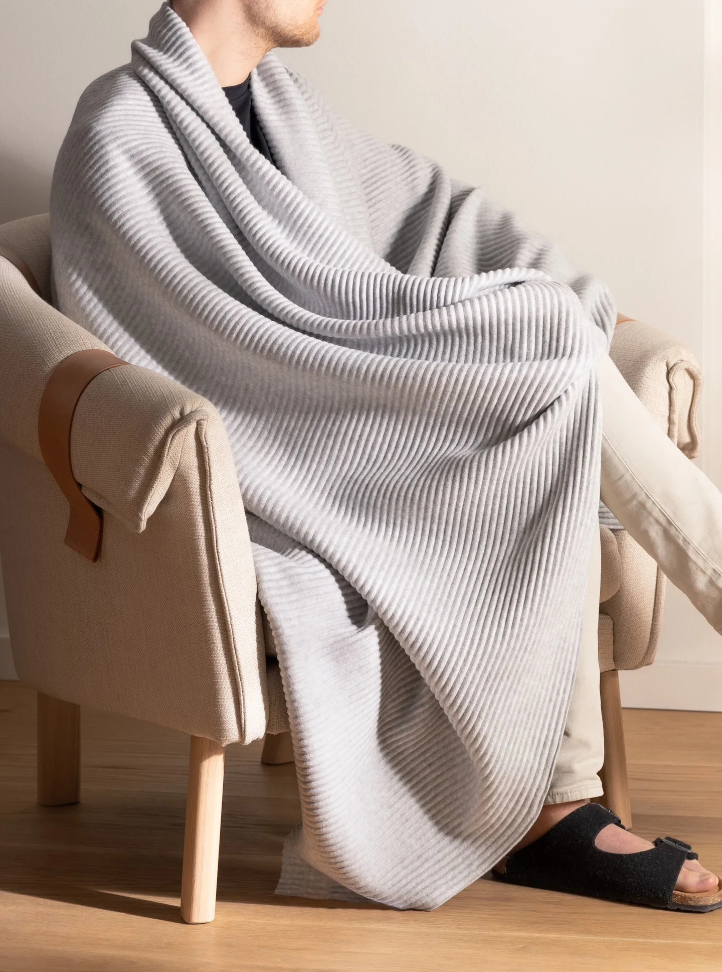 Pleece filt 140x170 cm, Ljusgrå Design House Stockholm