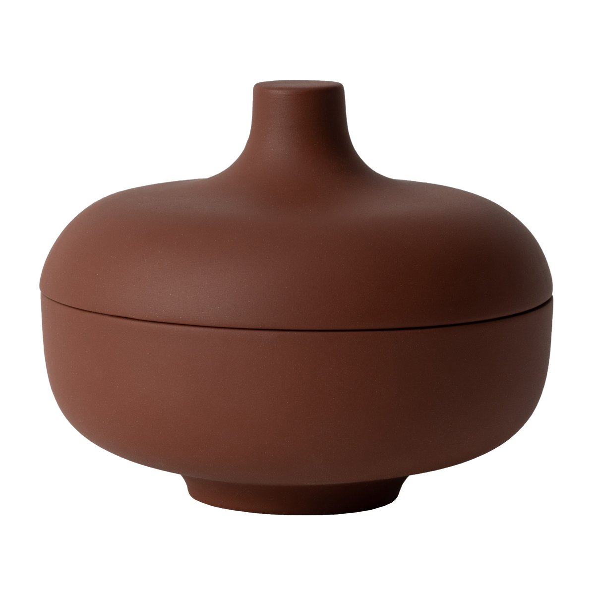 Design House Stockholm Sand skål med lock M 12 cm Red clay
