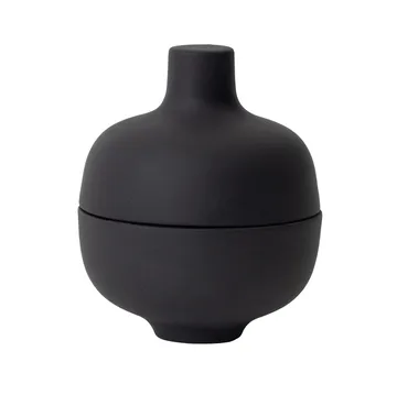 Sand skål med lock S Ø8,2 cm - Black clay - Design House Stockholm