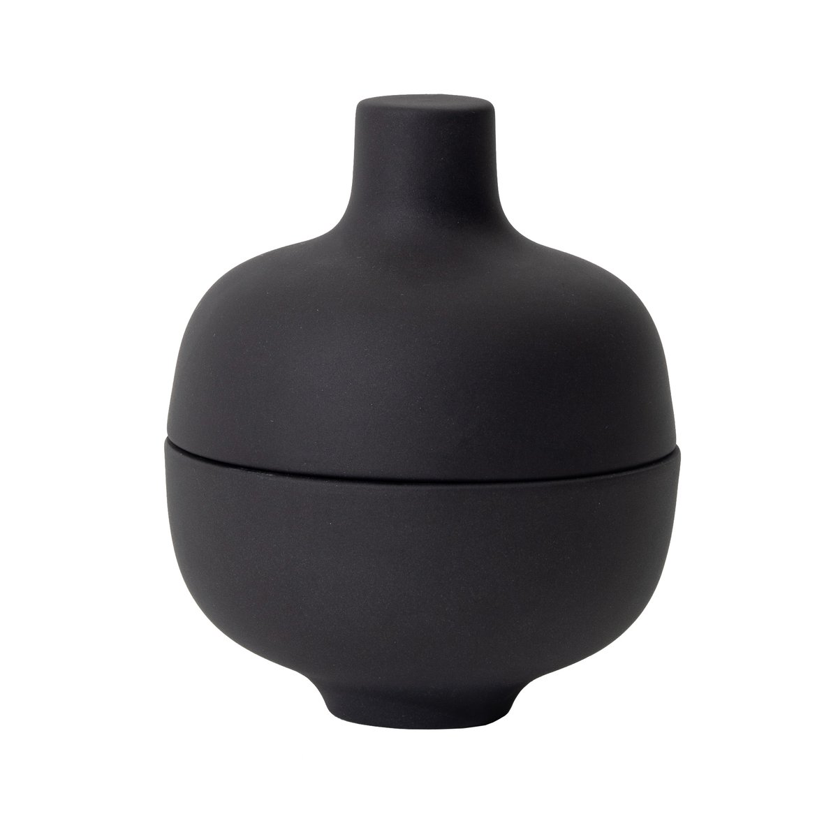 Design House Stockholm Sand skål med lock S 8,2 cm Black clay