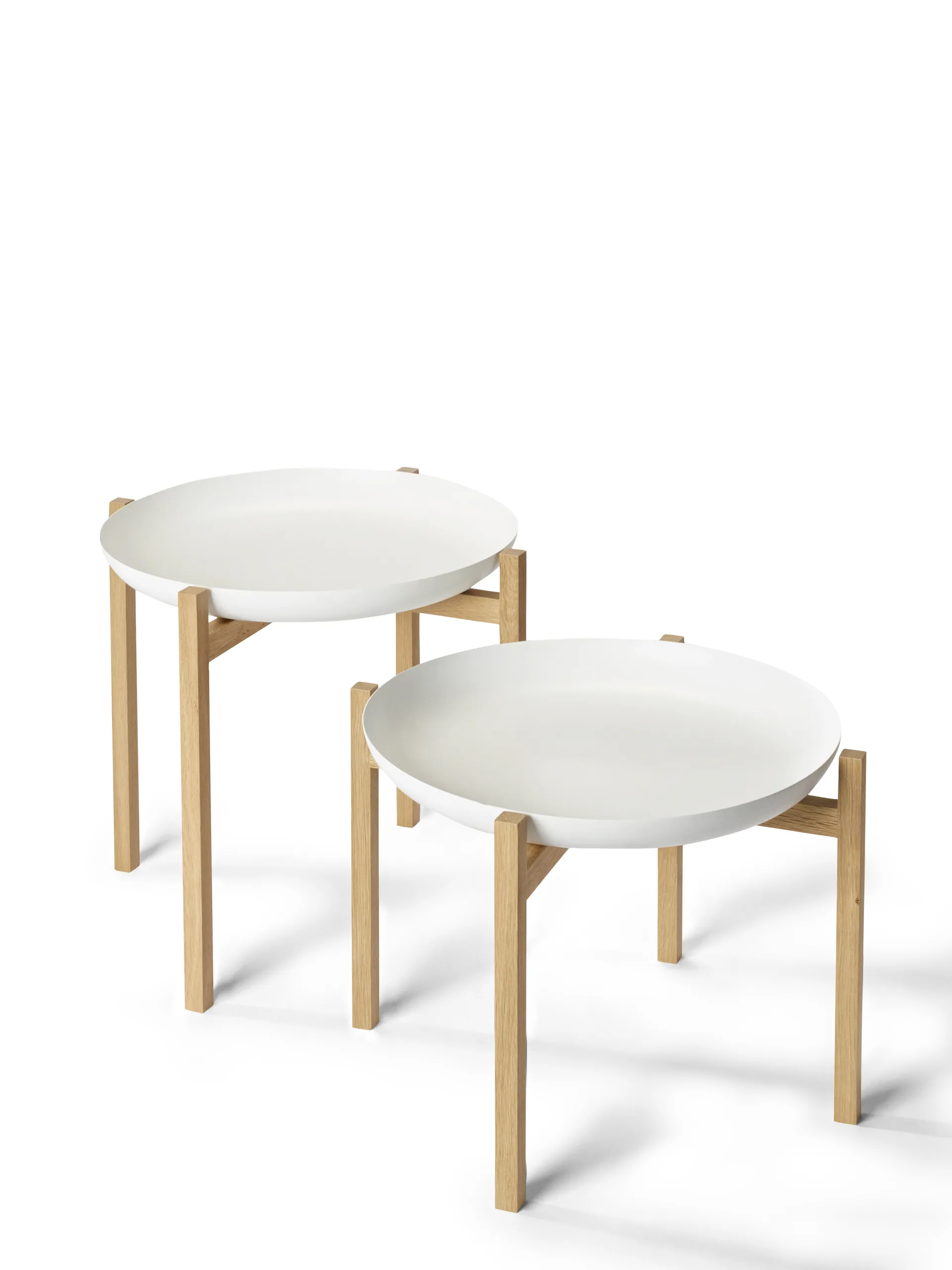 Tablo Table Set sidobord, High white Design House Stockholm