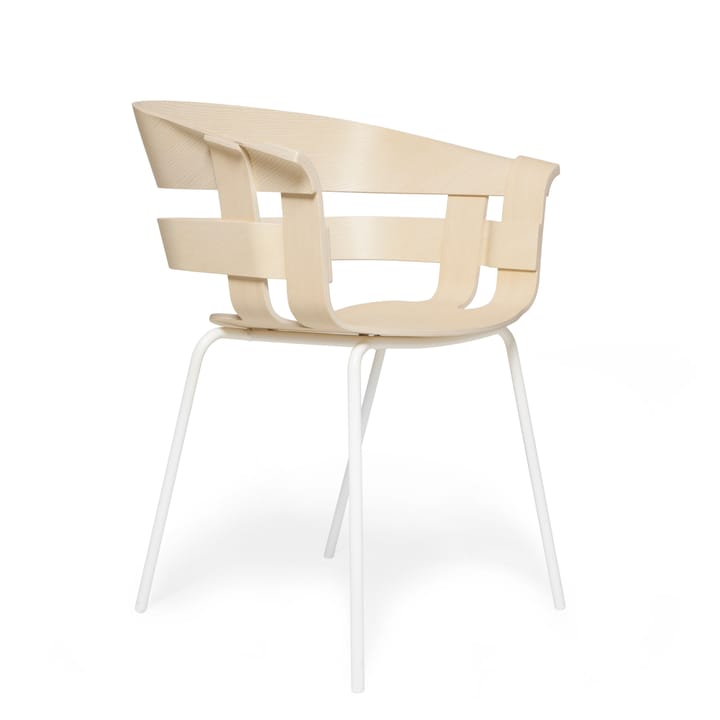 Wick Chair stol - ask-vita metallben - Design House Stockholm