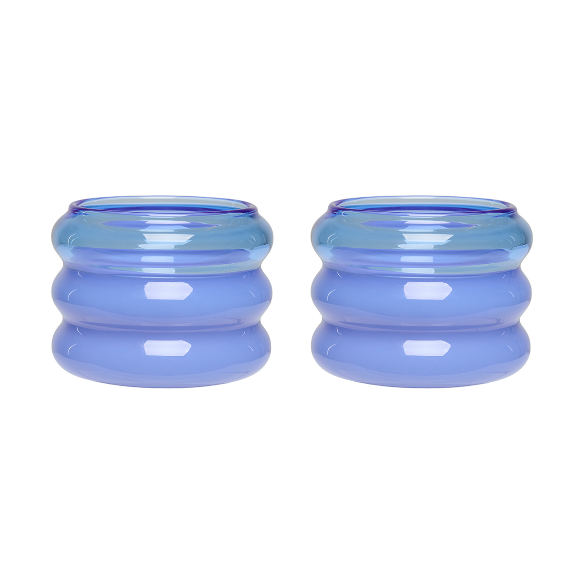 Design Letters Bubble ljuslykta 5,6 cm 2-pack Blue-milky blue