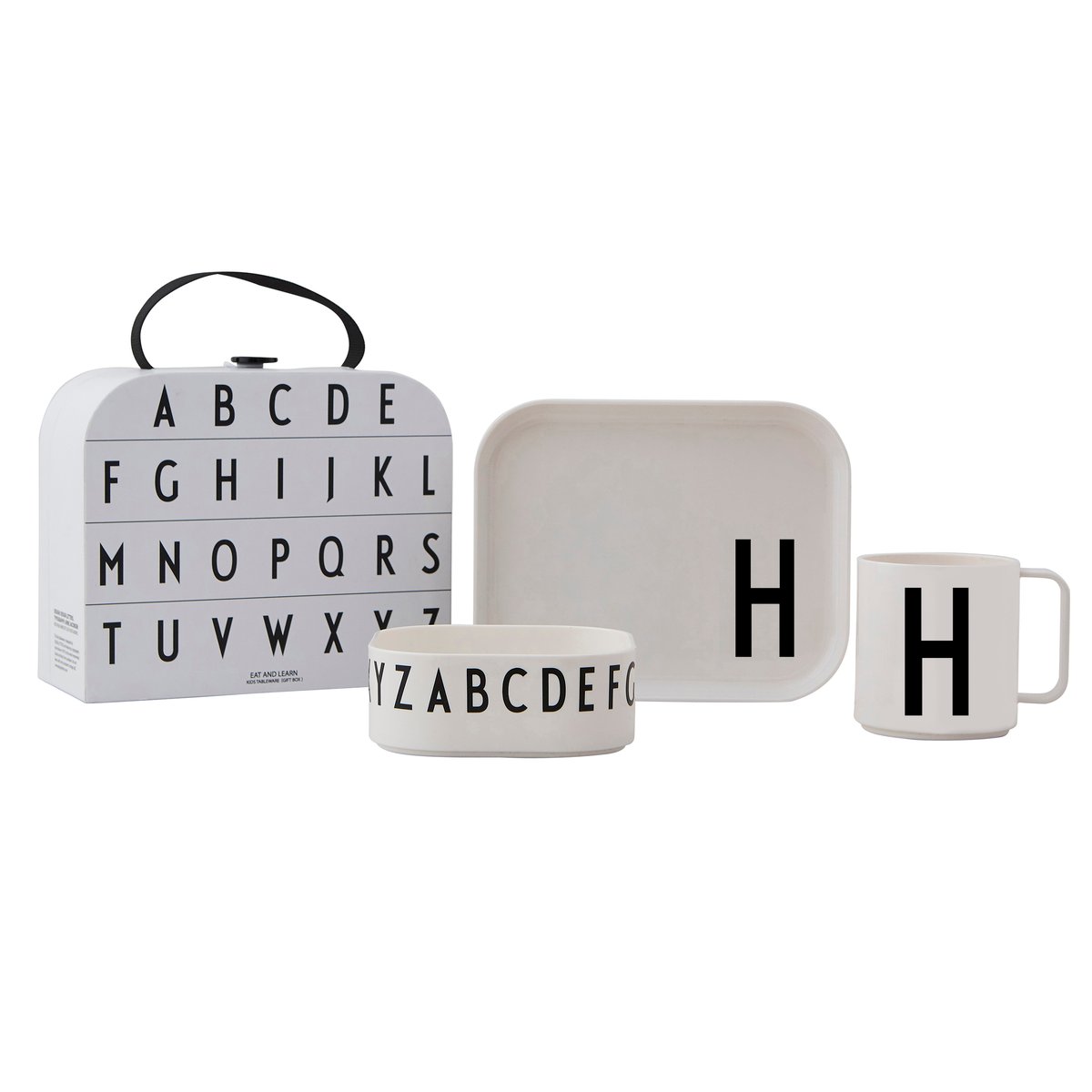Design Letters barnservis set H | Skandinavisk Design | Barnserviser | Vit