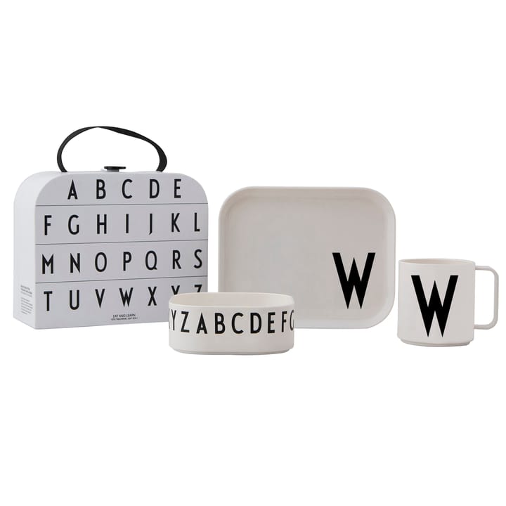 Design Letters barnservis set - W - Design Letters