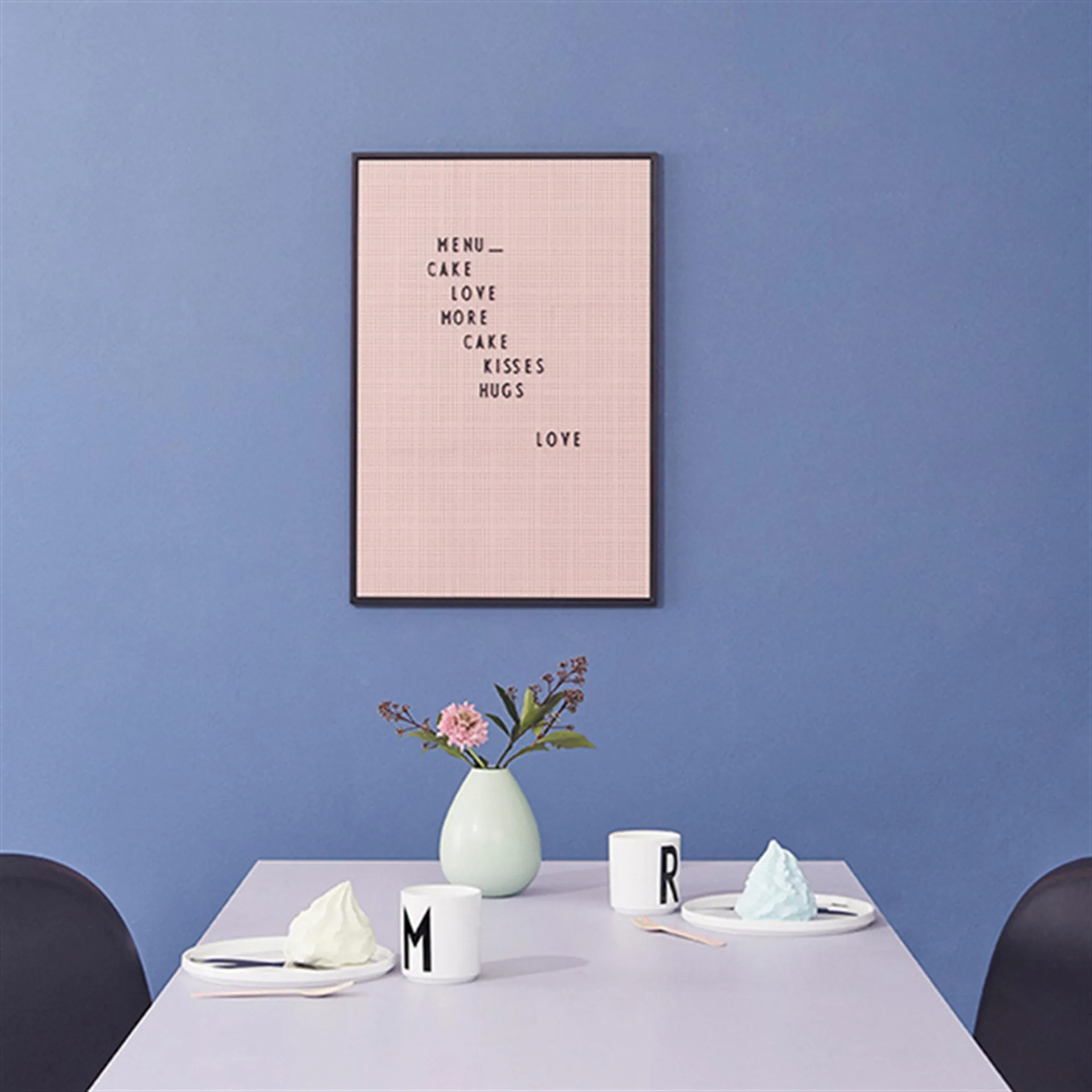 Design Letters bokstavstavla A2, Rosa Design Letters