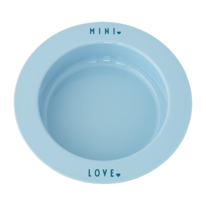 Design Letters djup tallrik favorit mini - Light blue-love - Design Letters