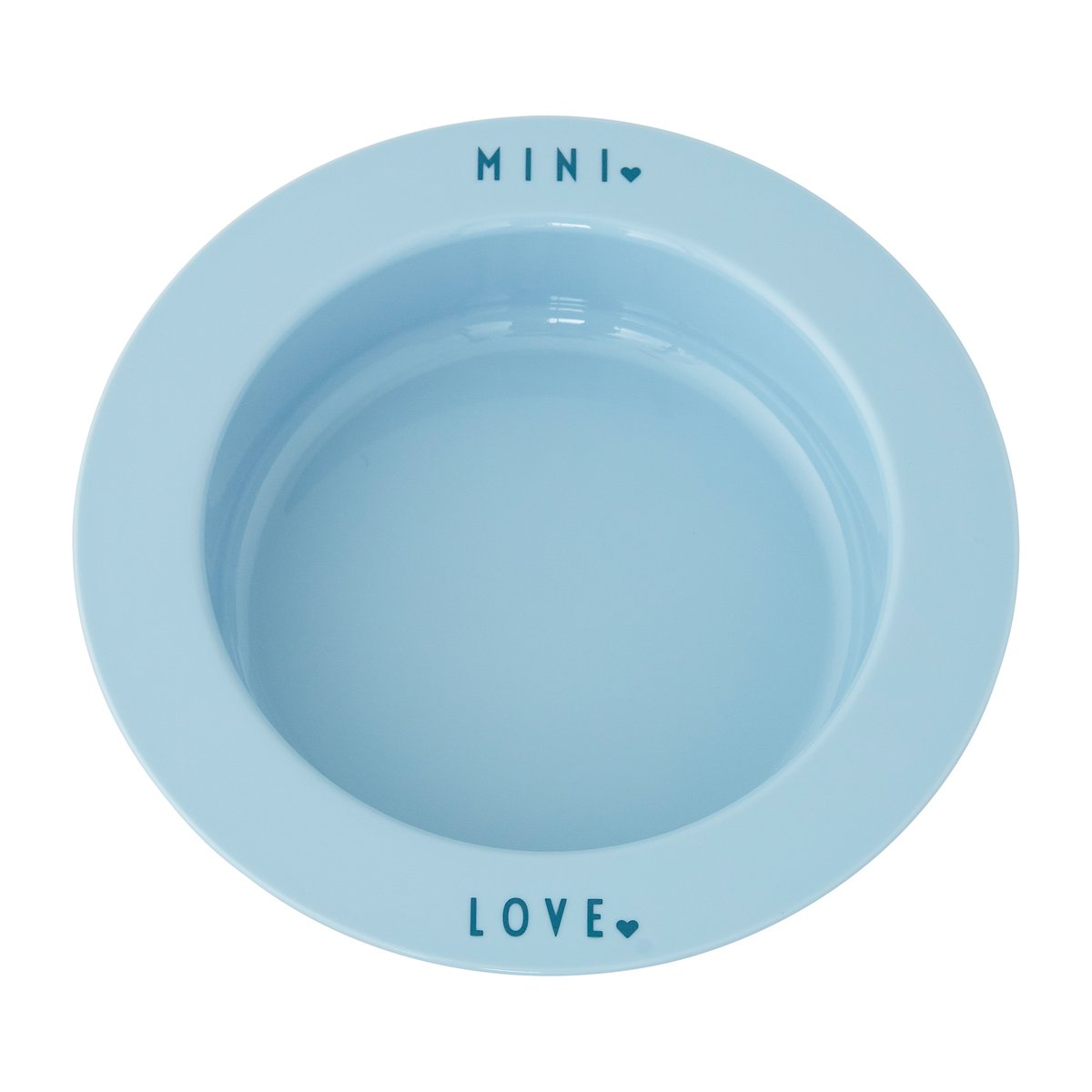 Design Letters djup tallrik favorit mini Light blue-love