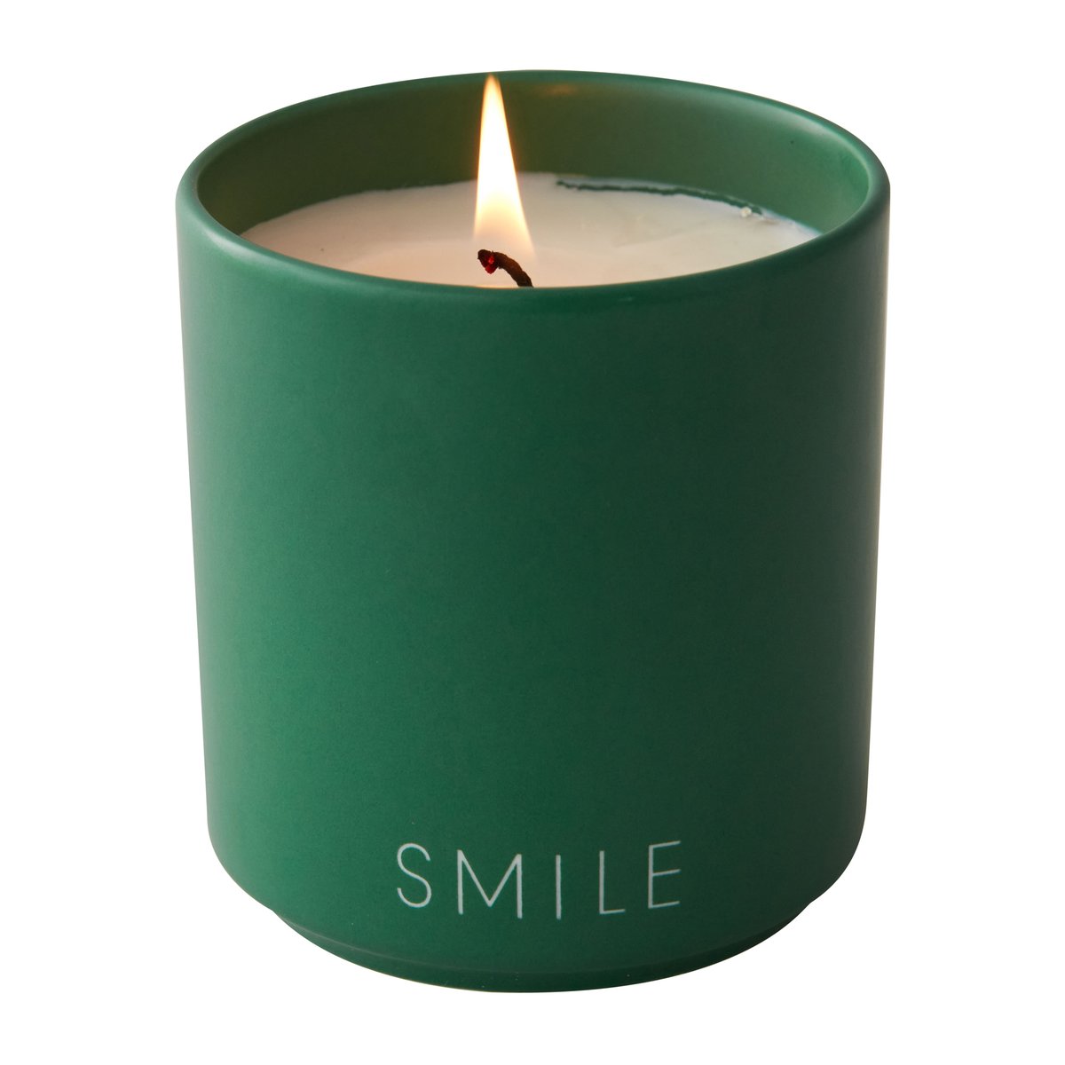 Design Letters doftljus Ø8 cm Smile-grass green | Skandinavisk Design | Doftljus & Doftpinnar | Grön