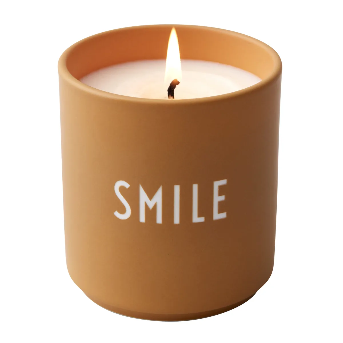 Design Letters Design Letters doftljus Ø8 cm Smile-mustard