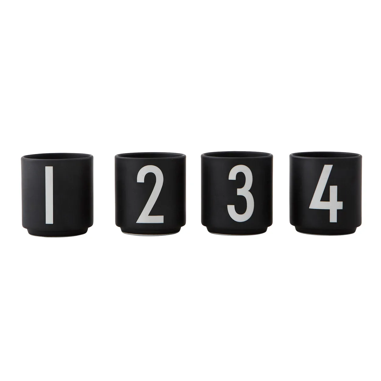 Design Letters espressokoppar 4-pack svart 4-pack | Skandinavisk Design | Espressokoppar | Svart