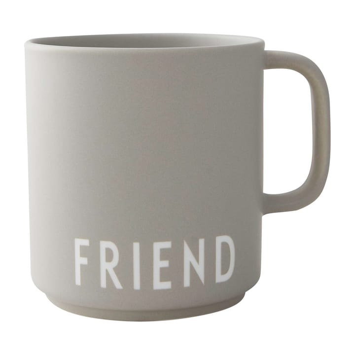 Design Letters favoritkopp med handtag 25 cl - Friend-grey - Design Letters