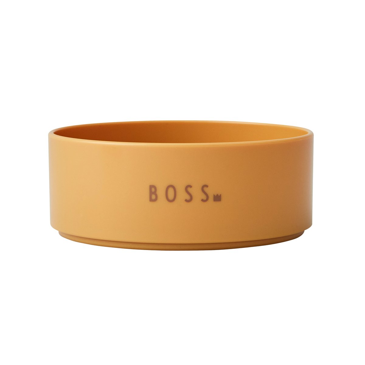 Design Letters favoritskål mini Boss | Skandinavisk Design | Barnserviser | Gul