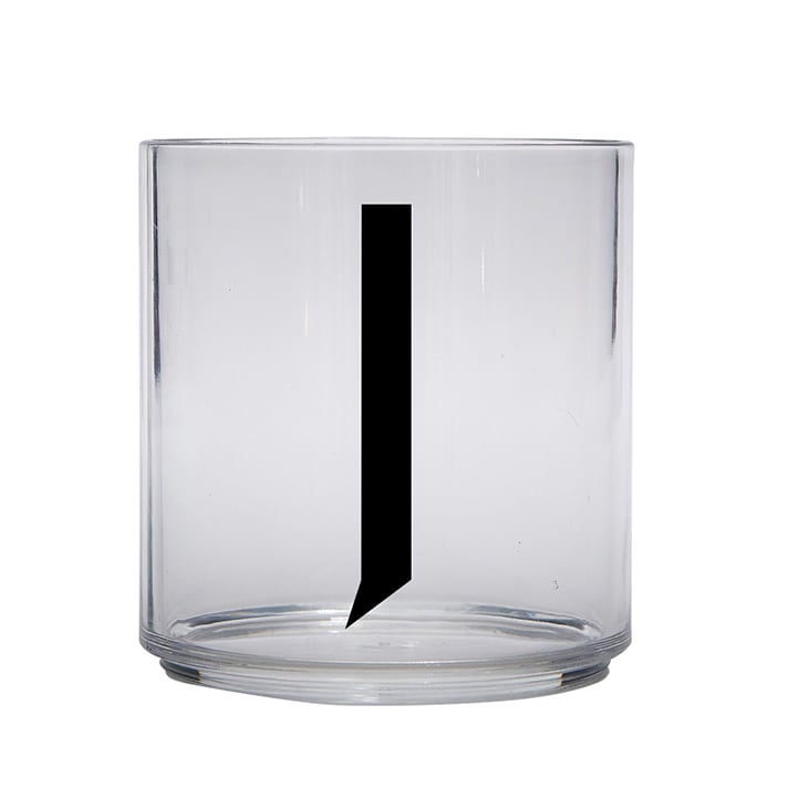 Design Letters Kids glas J | Skandinavisk Design | Dricksglas | Transparent