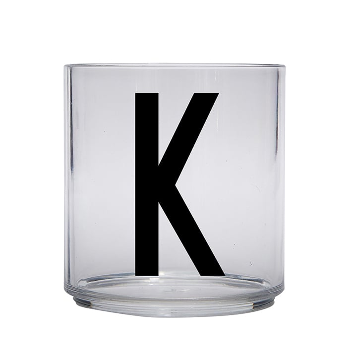 Design Letters Kids glas K | Skandinavisk Design | Dricksglas | Transparent