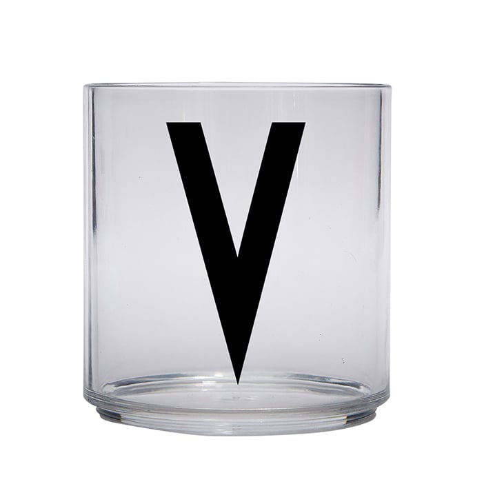 Design Letters Kids glas V | Skandinavisk Design | Dricksglas | Transparent
