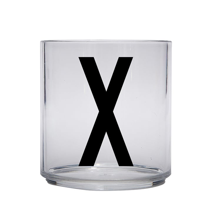Design Letters Kids glas X | Skandinavisk Design | Dricksglas | Transparent