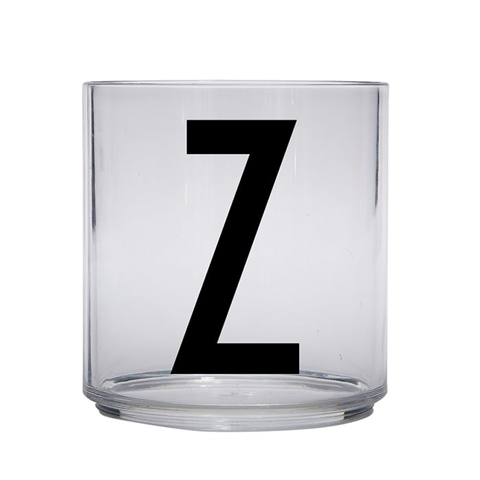 Design Letters Kids glas Z | Skandinavisk Design | Dricksglas | Transparent