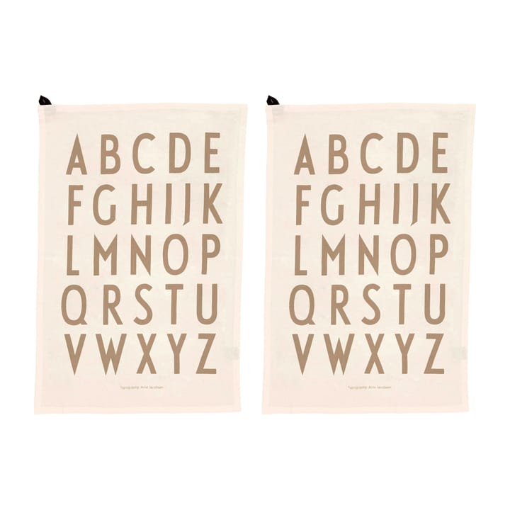 Design Letters kökshandduk 40x60 cm 2-pack - Off white - Design Letters