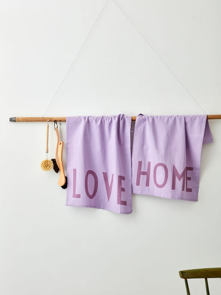 Design Letters kökshandduk favorit 2 delar - Love-home-lavender - Design Letters