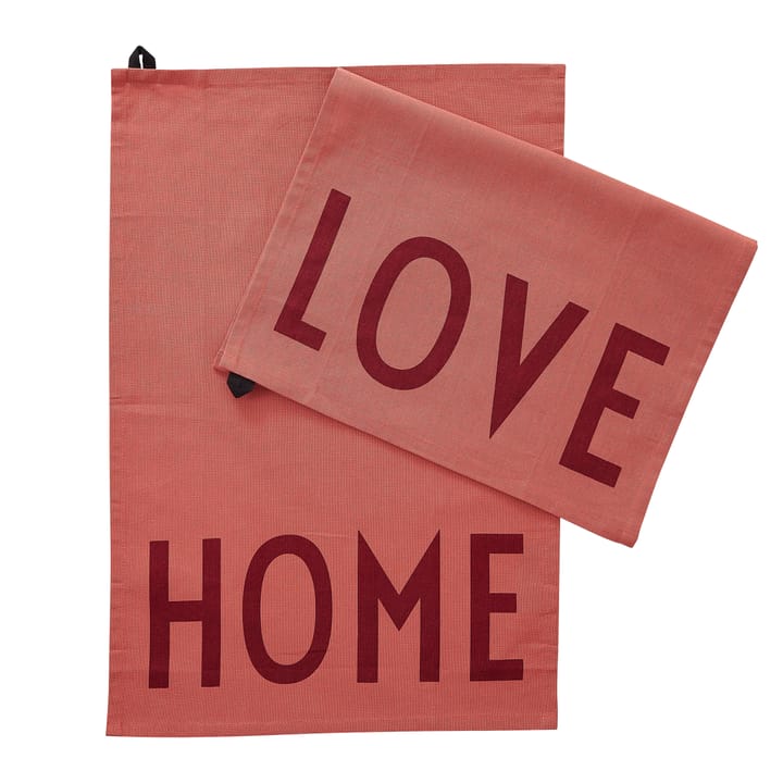 Design Letters kökshandduk favorit 2 delar - Love-home-terracotta - Design Letters