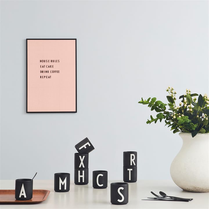 Design Letters kopp svart - W - Design Letters