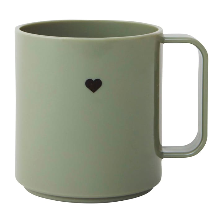 Design Letters Mini Love kopp med handtag - Olive green - Design Letters