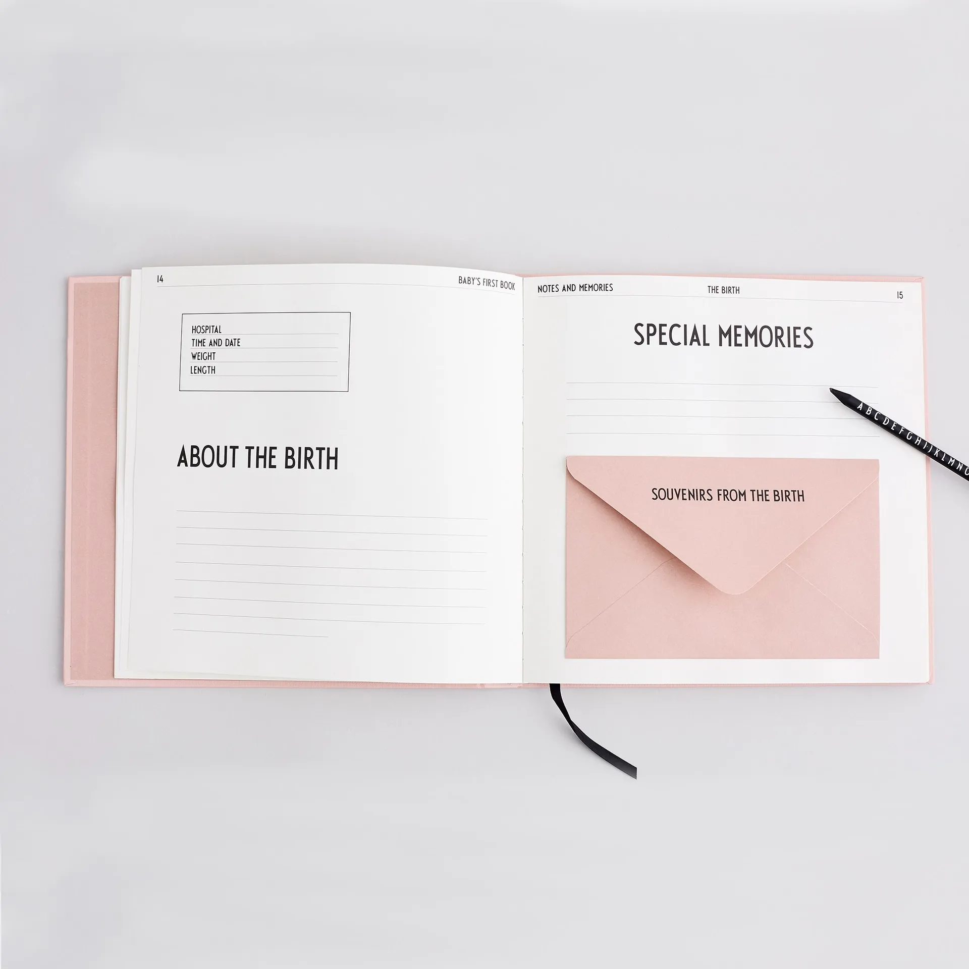 Design Letters Mitt första år bok, Nude Design Letters