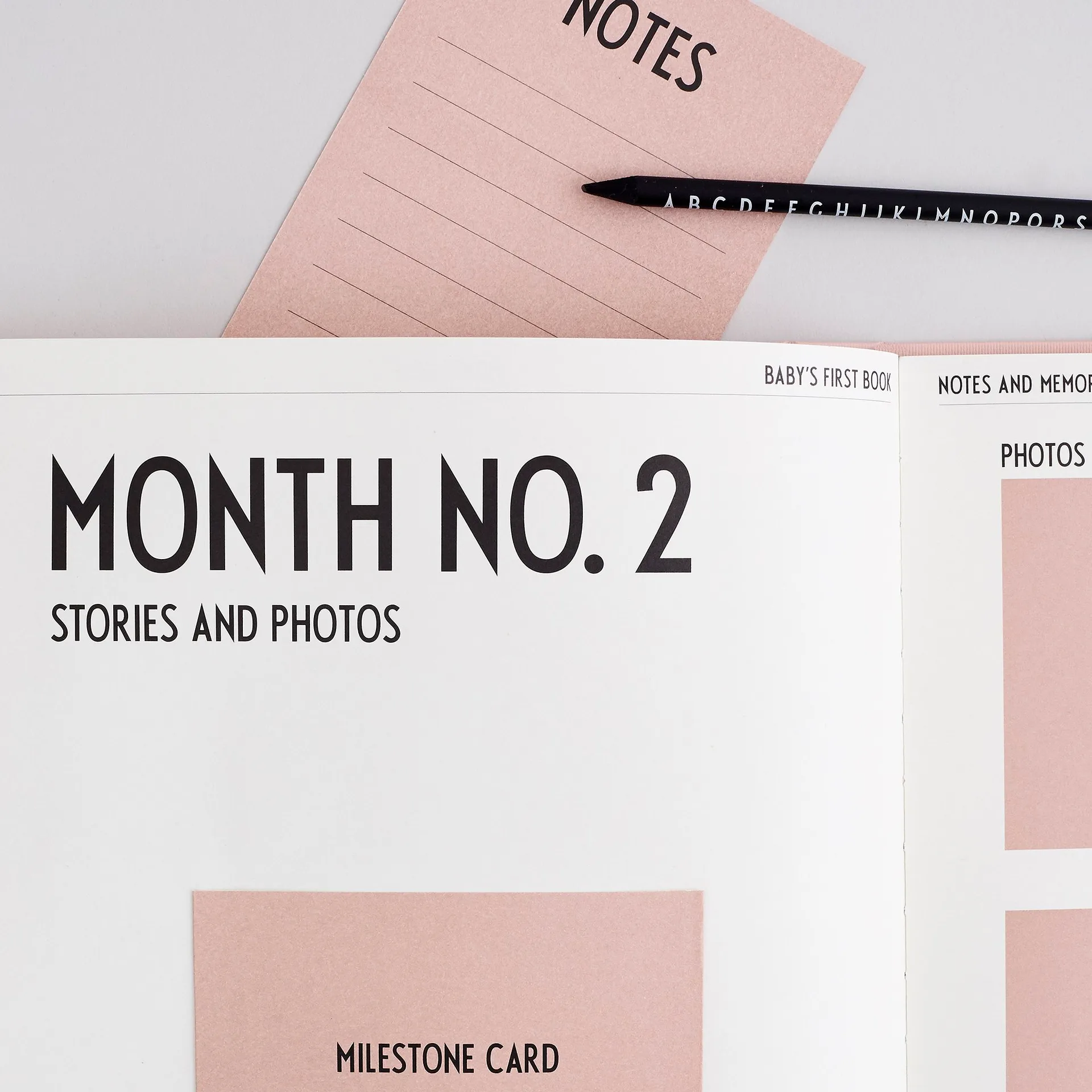 Design Letters Mitt första år bok, Nude Design Letters