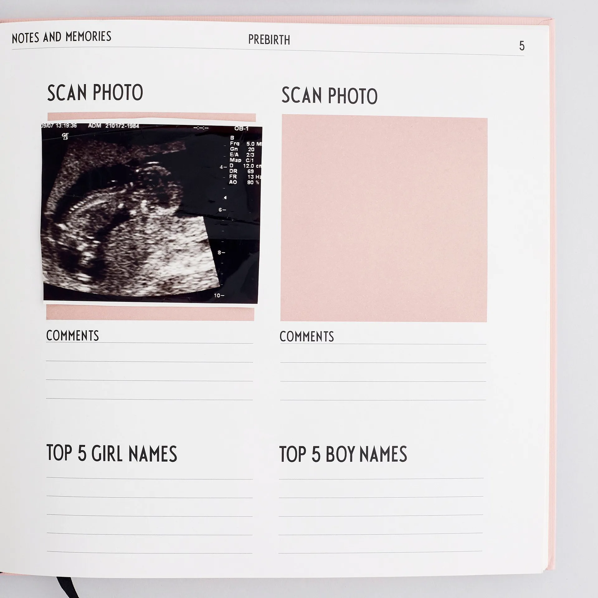 Design Letters Mitt första år bok, Nude Design Letters