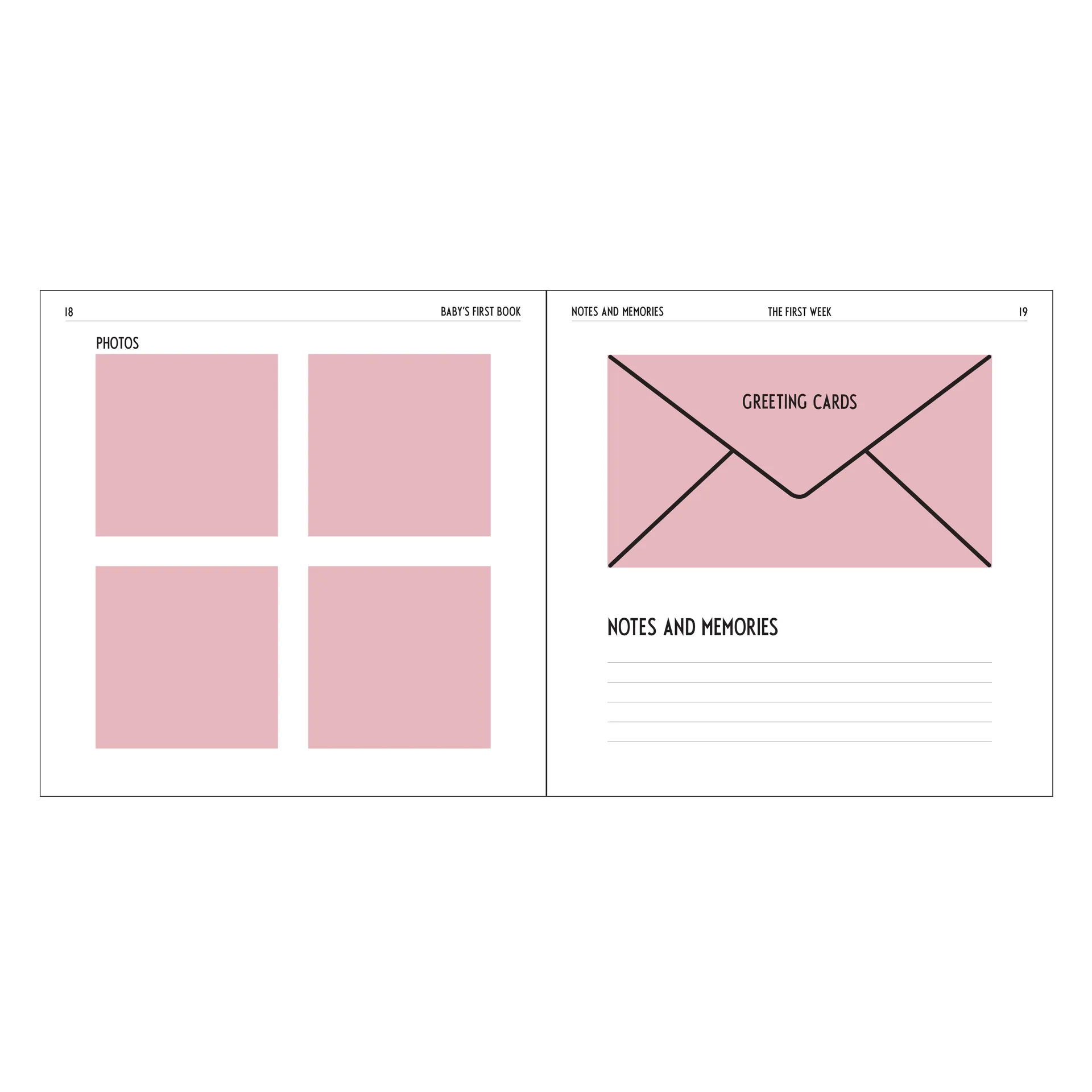 Design Letters Mitt första år bok, Nude Design Letters